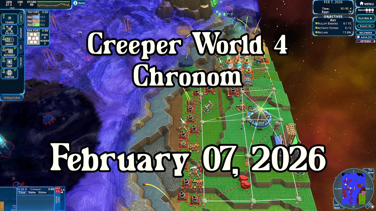 Creeper World 4 Daily Map –  February 07, 2026 | No Commentary