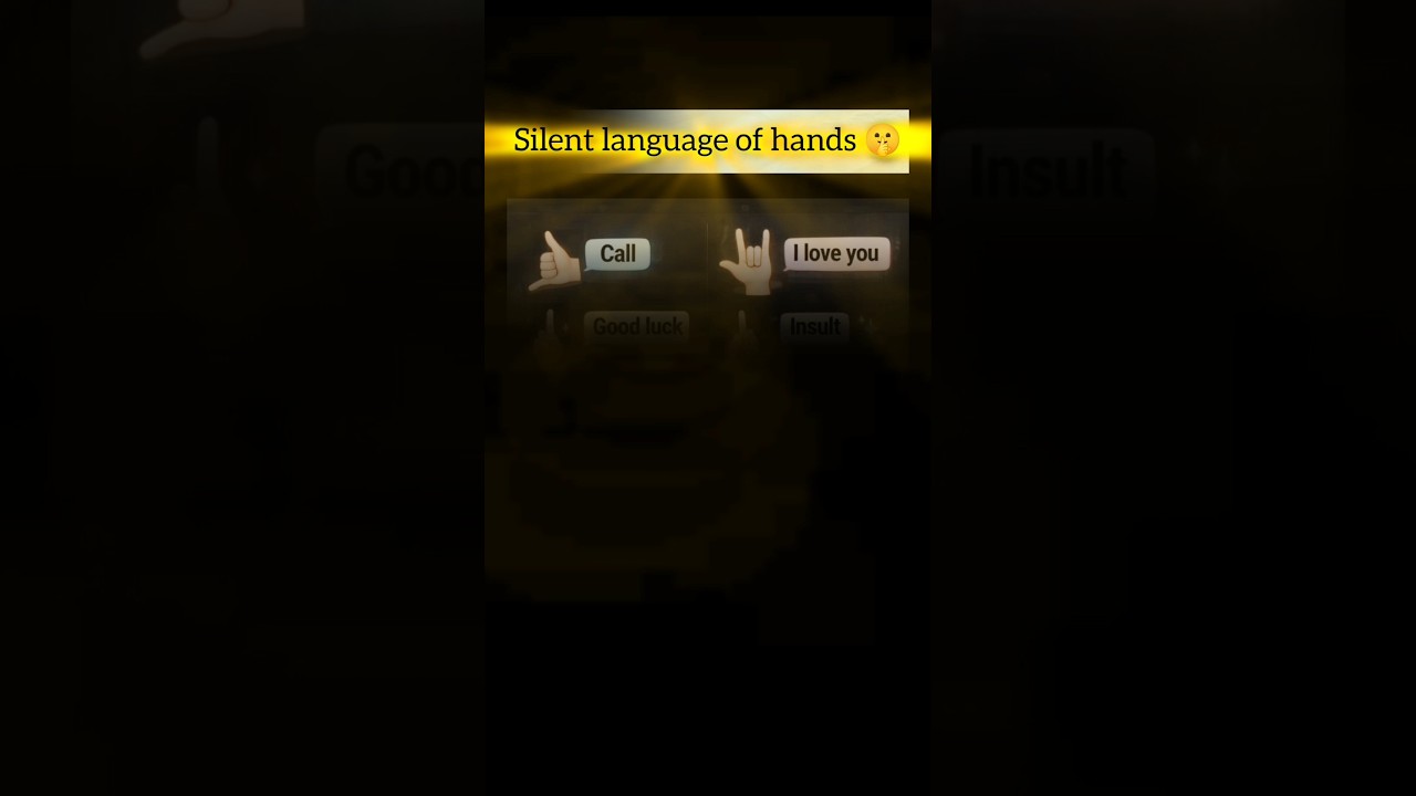 "Silent Language of Hands 🤟 | Hand Gestures Meaning "🤫🤔✋💯✅