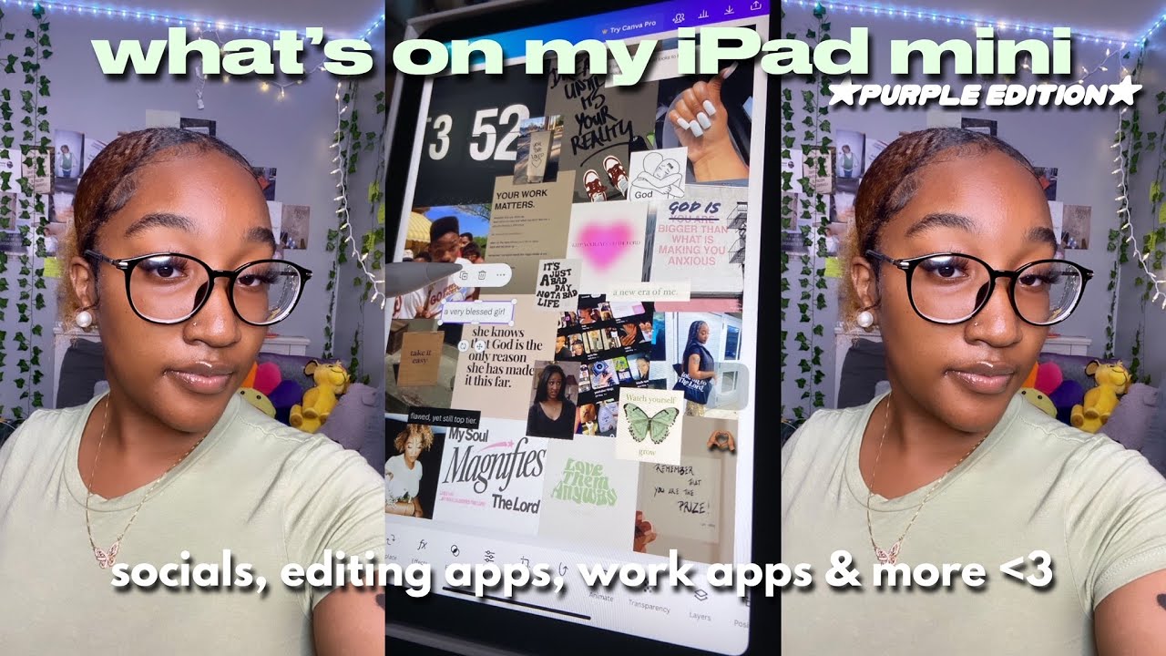 what's on my iPad mini *purple edition!* (editing, business + more) || brooklyn nicole
