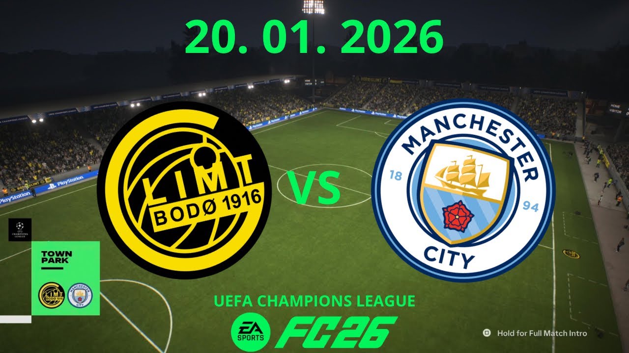 Bodo/Glimt vs Manchester City l UEFA Champions League 20. 01. 2026 | FC26 PS5
