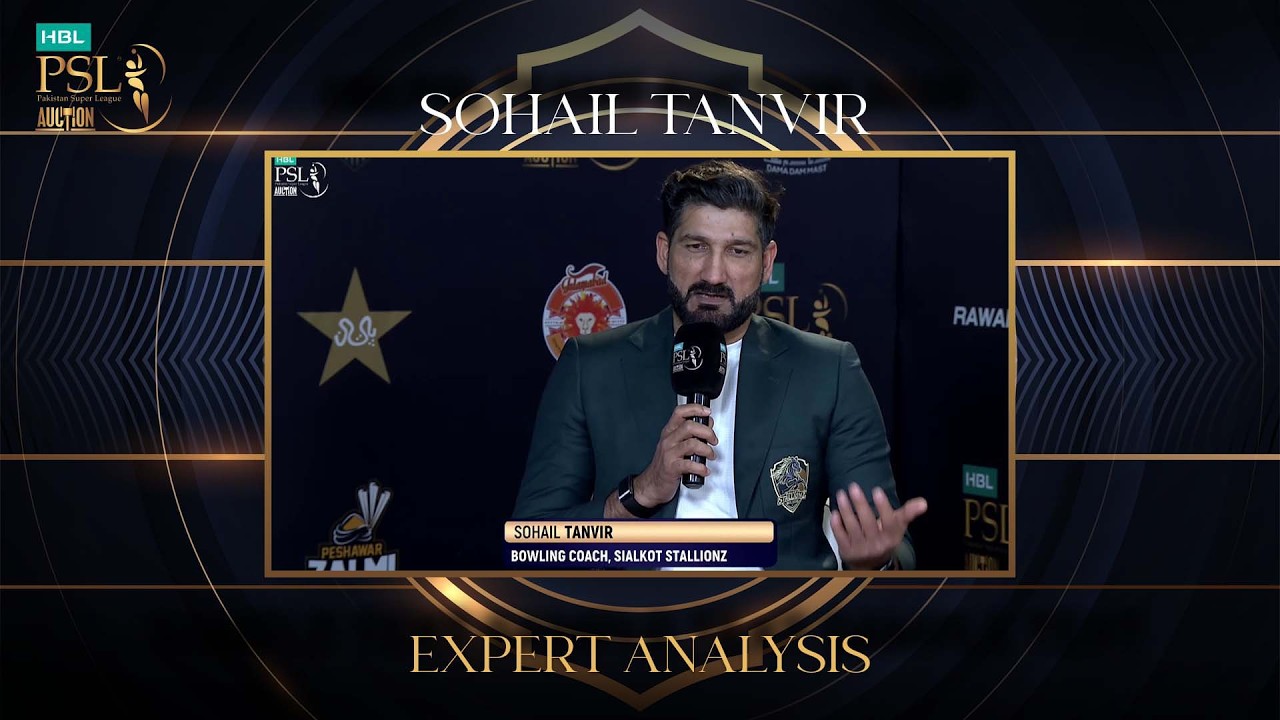 HBL PSL Player Auction 2026 Studio Show with Sialkot Stallionz Tim Paine  and Sohail Tanvir MX1U