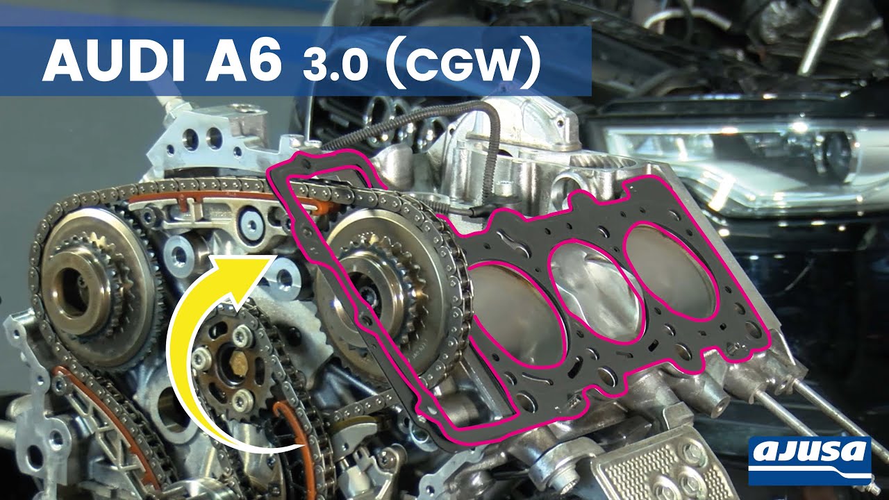 AUDI A6 3.0 CGW | Montaje junta culata Ajusa | Cyliner head gasket assembly