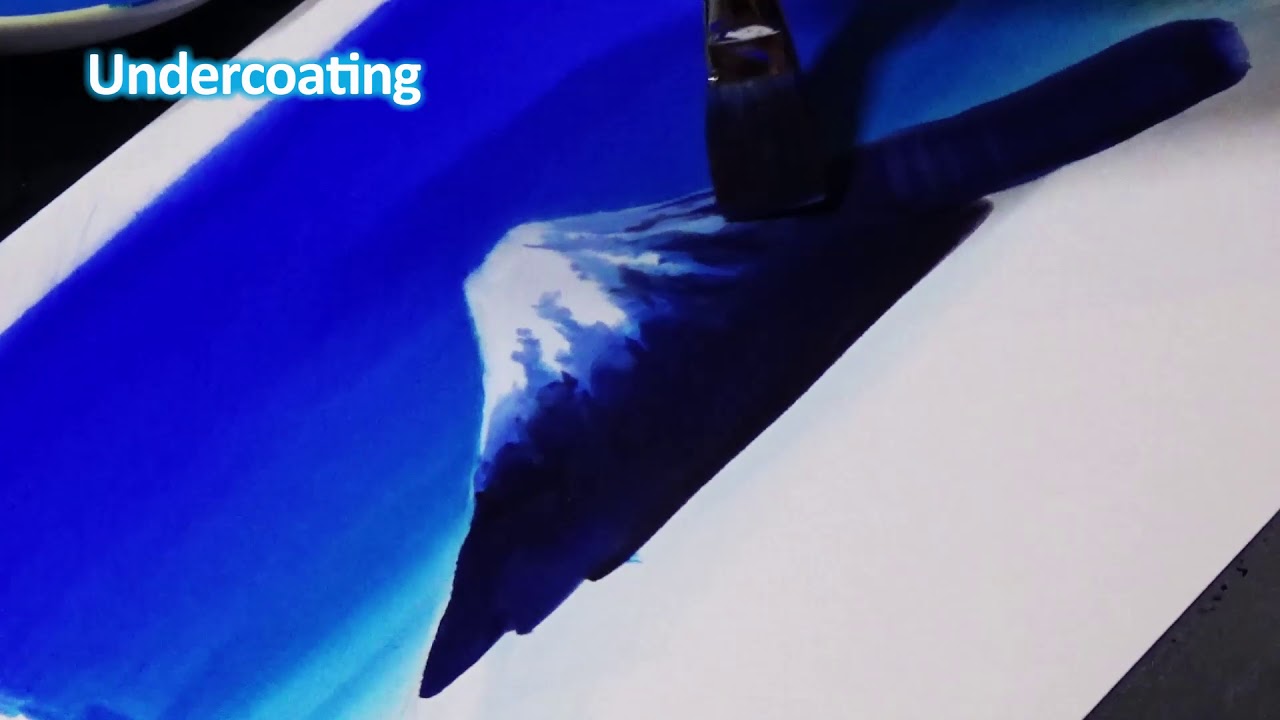 How to painting an animation background 【Mt.Fuji】