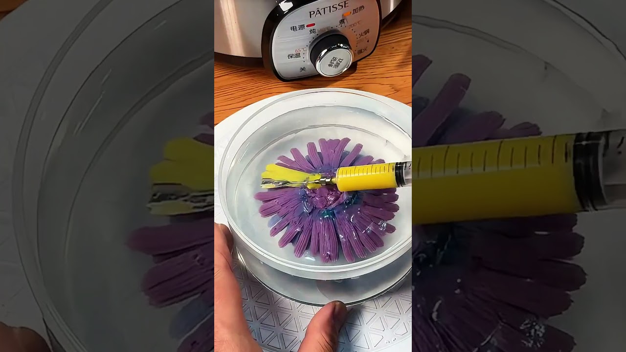 3D Jelly Art: Stunning Flower Design in Gelatin! #shorts #food #jelly #art