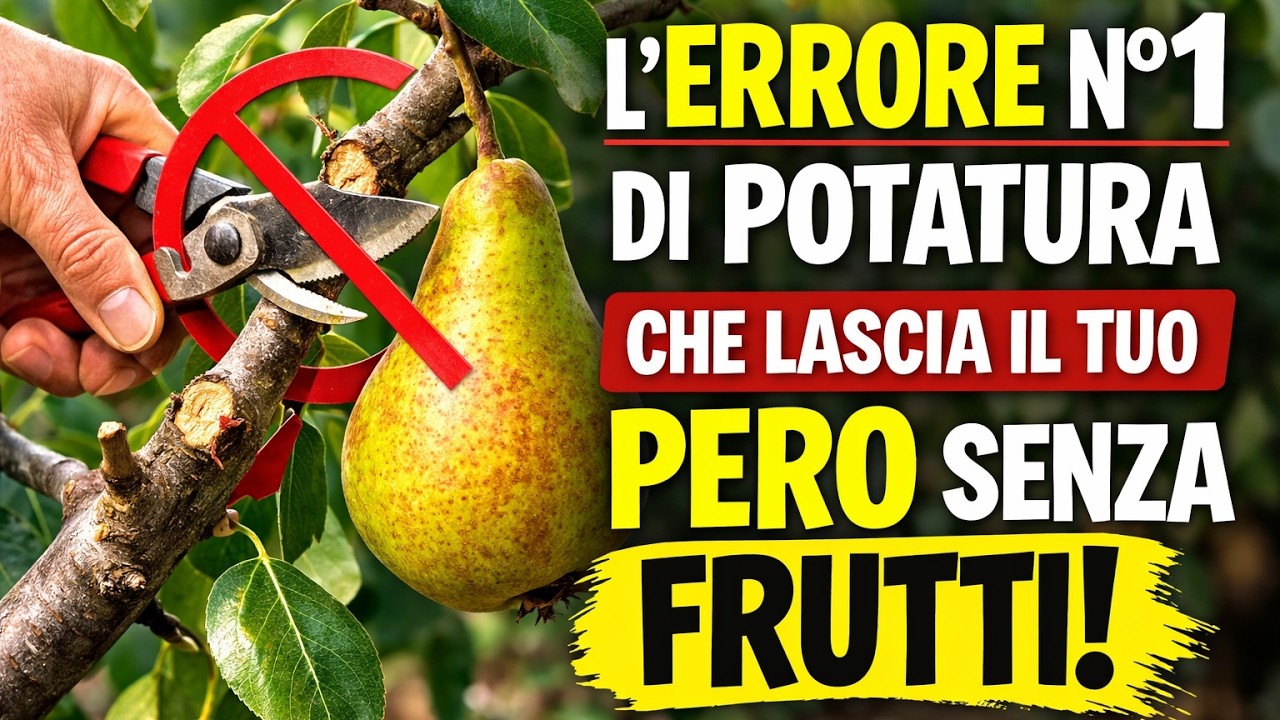L'ERRORE N°1 di potatura che lascia il tuo PERO senza frutti! (Smettila SUBITO di farlo)