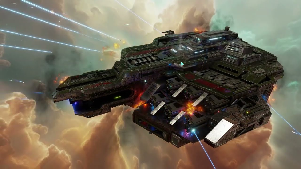 Huge Sins of a solar Empire II fleet battle: TEC vs Advent