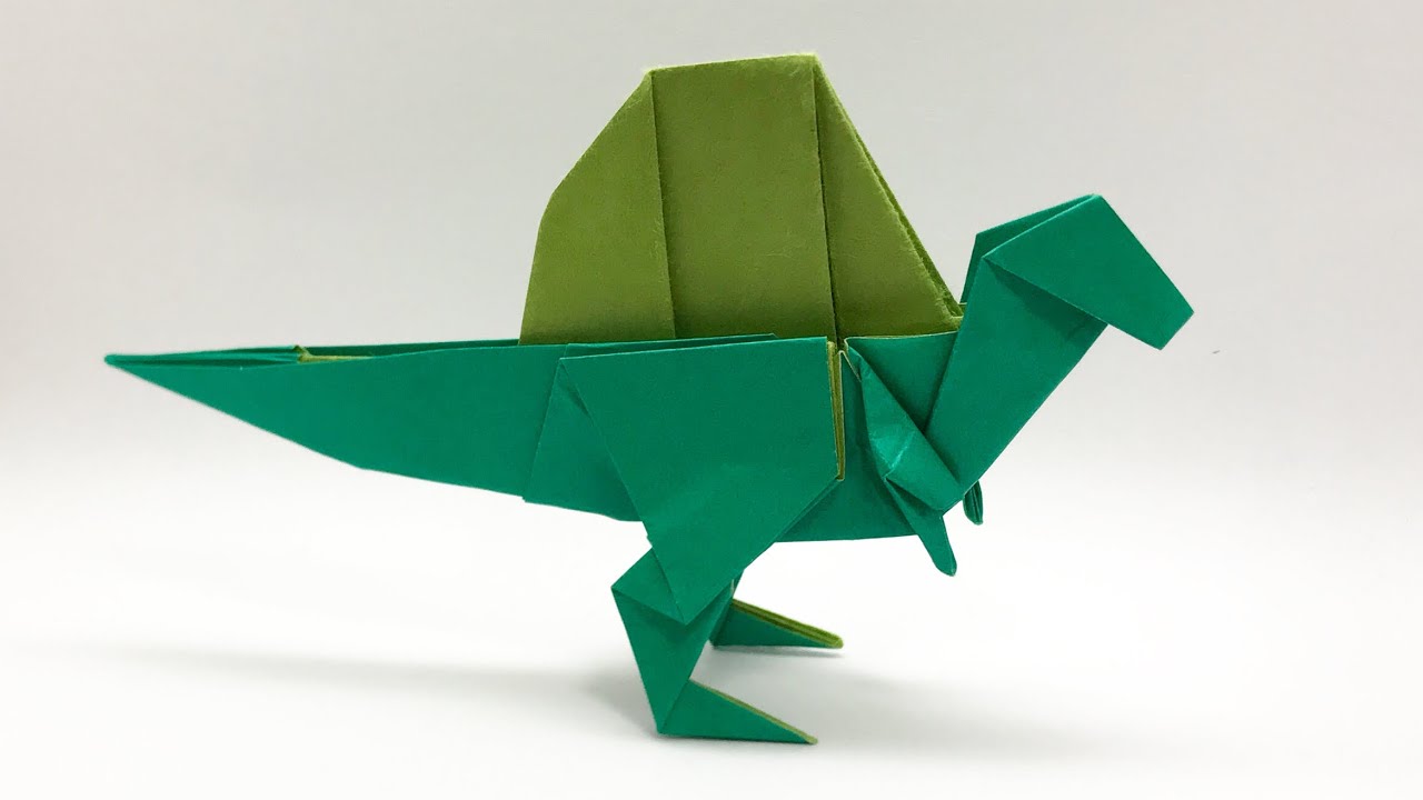 【恐竜折り紙】スピノサウルス Spinosaurus Origami (さくB sakuB)