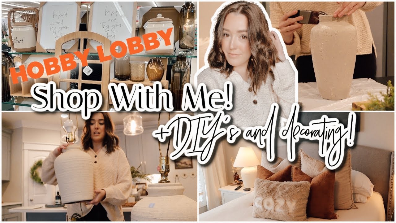NEW HOBBY LOBBY SHOP WITH ME! DIY HOME DECOR | DECORATE WITH ME!