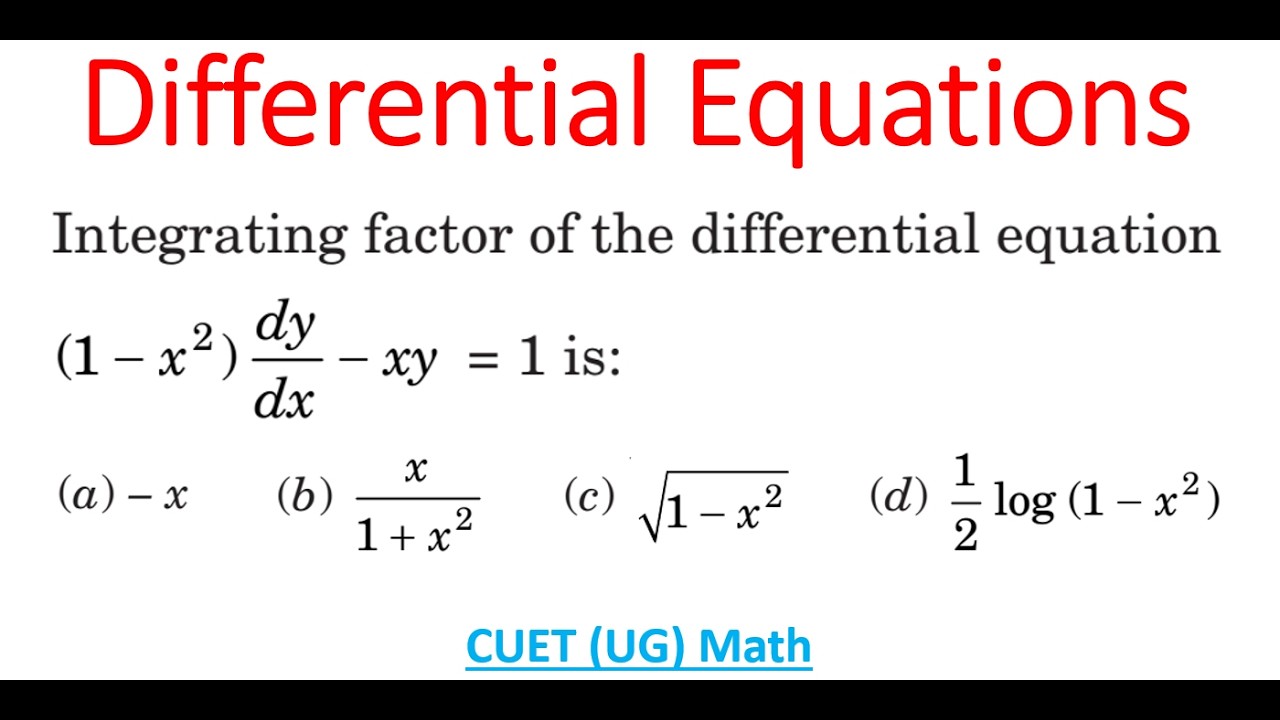 Integrating Factor Of (1 - x^2)dy/dx - xy = 1