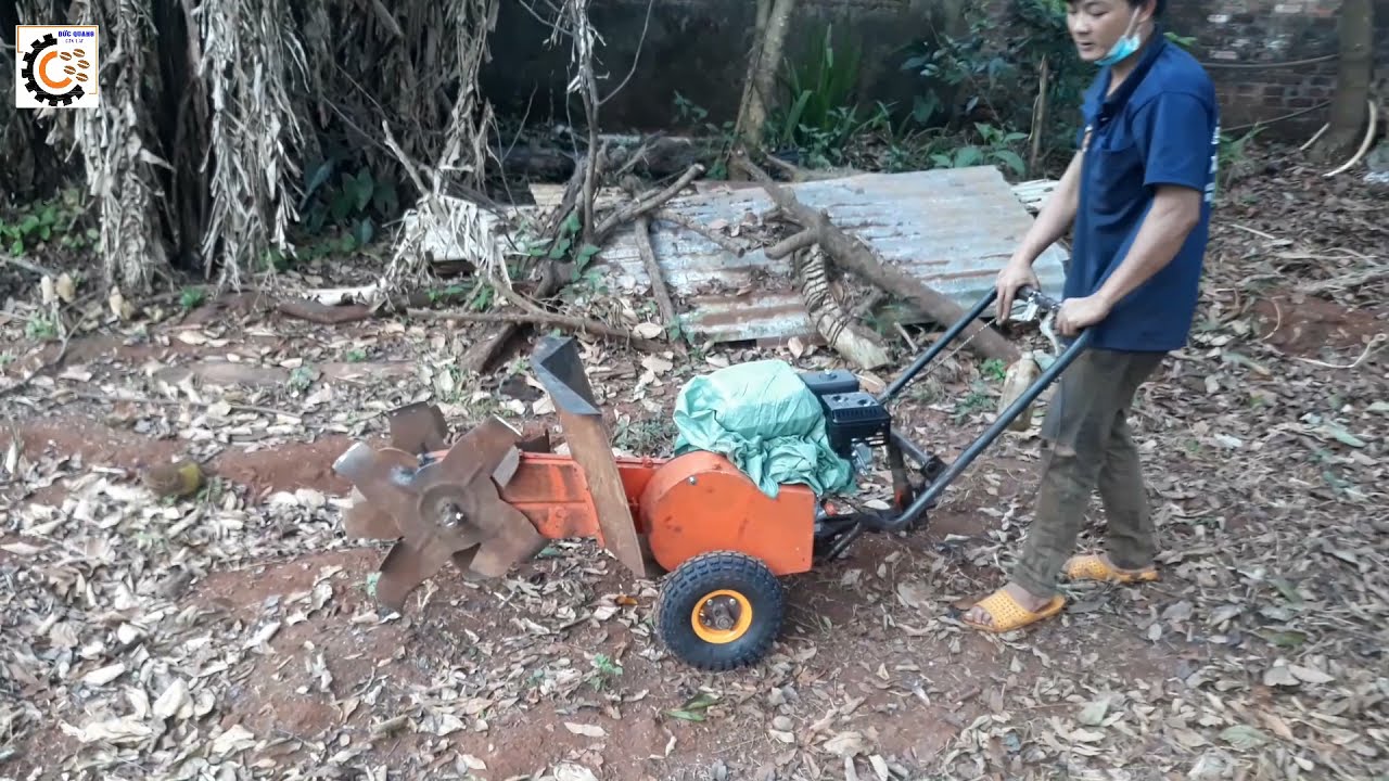 THỬ NGHIỆM MÁY ĐÀO - XỚI - CÀY - PHAY ĐẤT KHI MỚI RÁP XONG - ĐÀO RÃNH CHÔN ỐNG - ĐÀO HỐ ÉP XANH