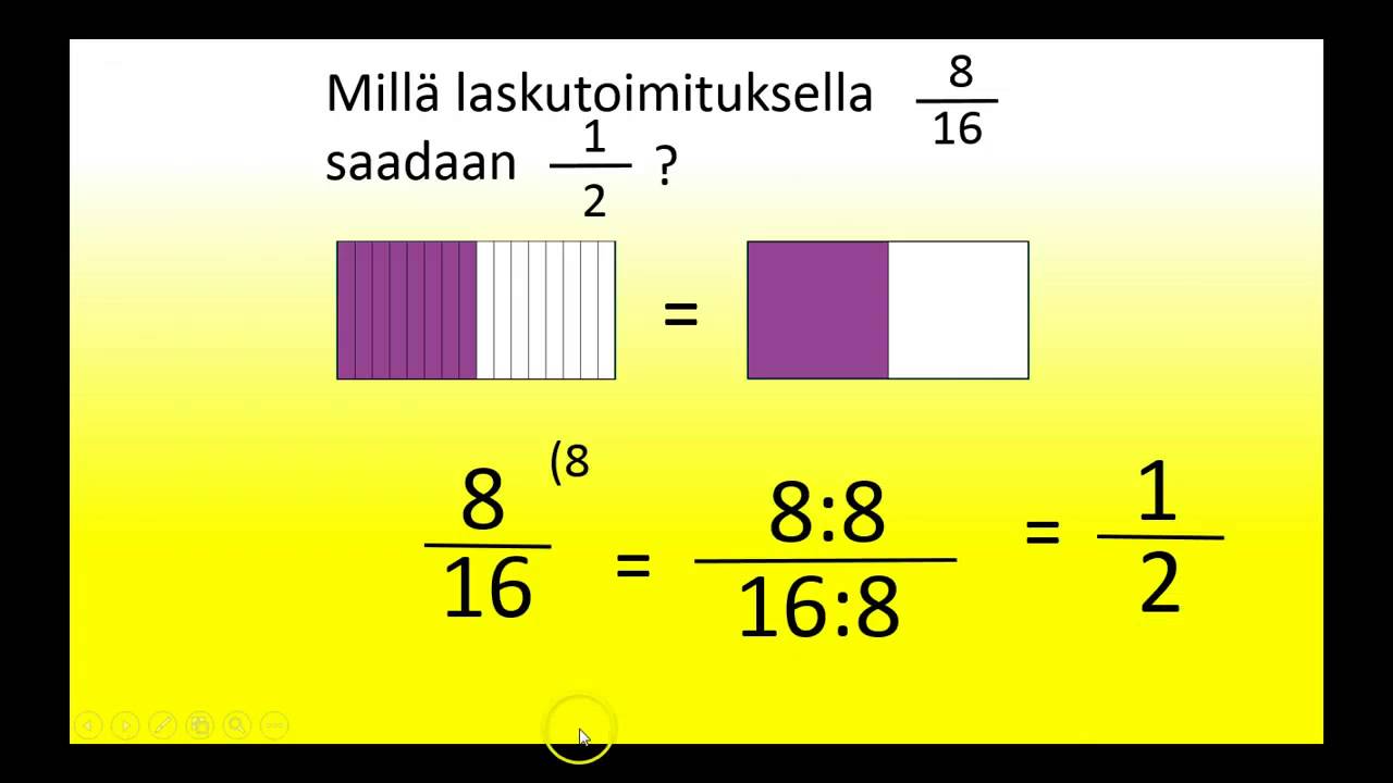 Murtolukujen muunnokset ja supistaminen