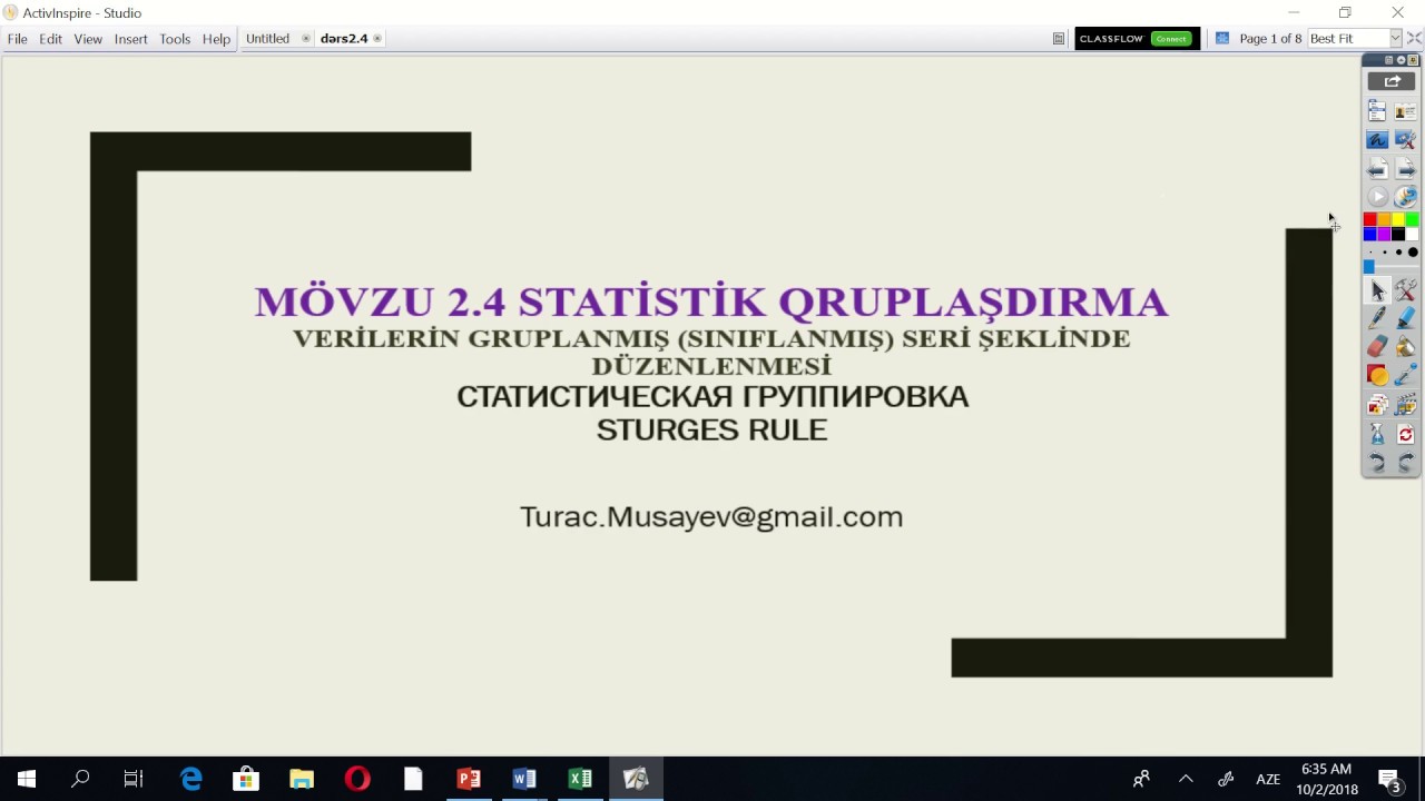 2.4: Statistik qruplaşdırma