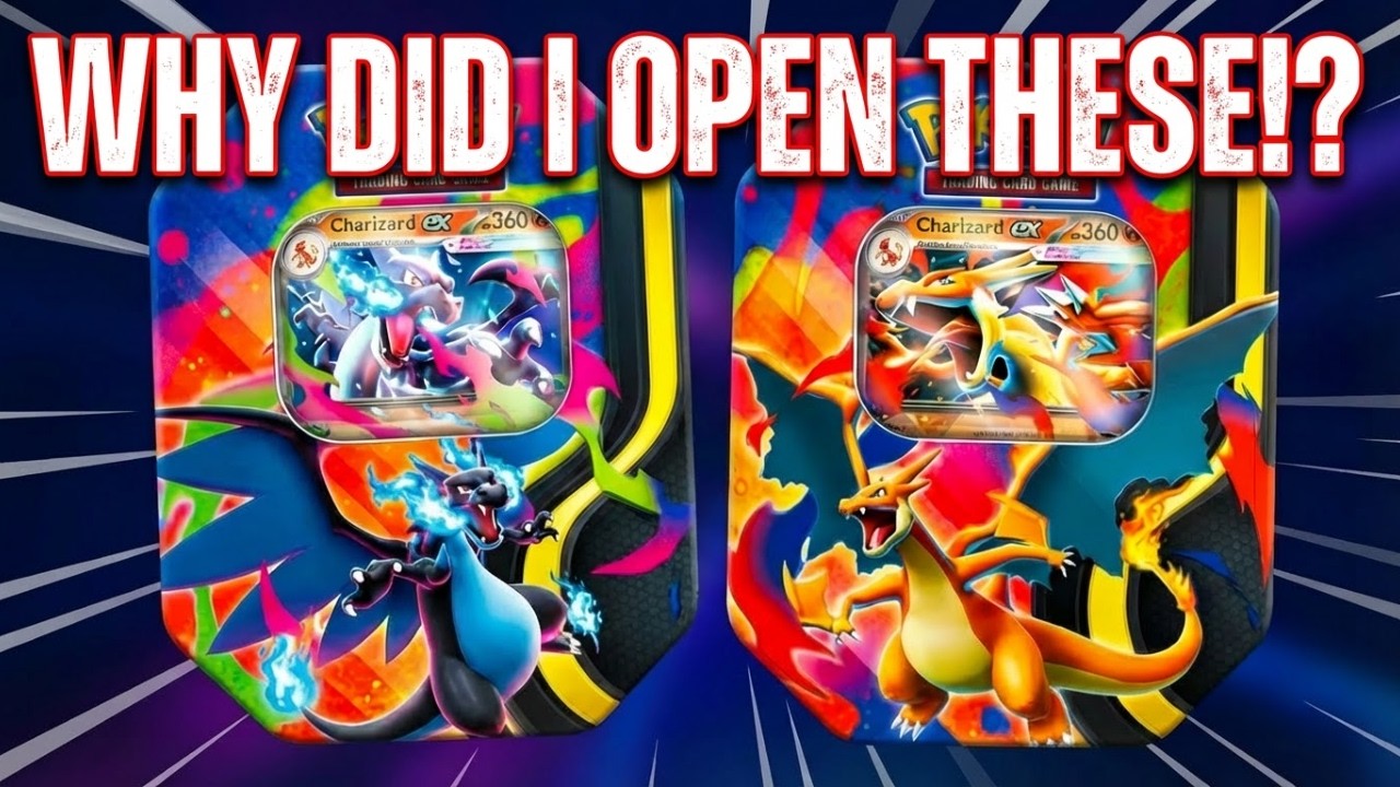 Opening Mega Charizard X and Y Tins