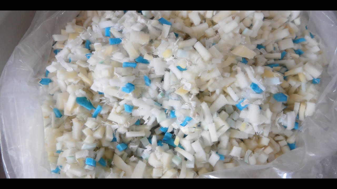 Cutter, shredder, crusher for  latex, memory foam, foam into regular particles
