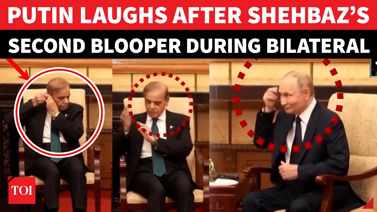 OOPS! Putin Bursts Into Laughter As Pak's Sharif Struggles With Headphones During Bilateral | Watch