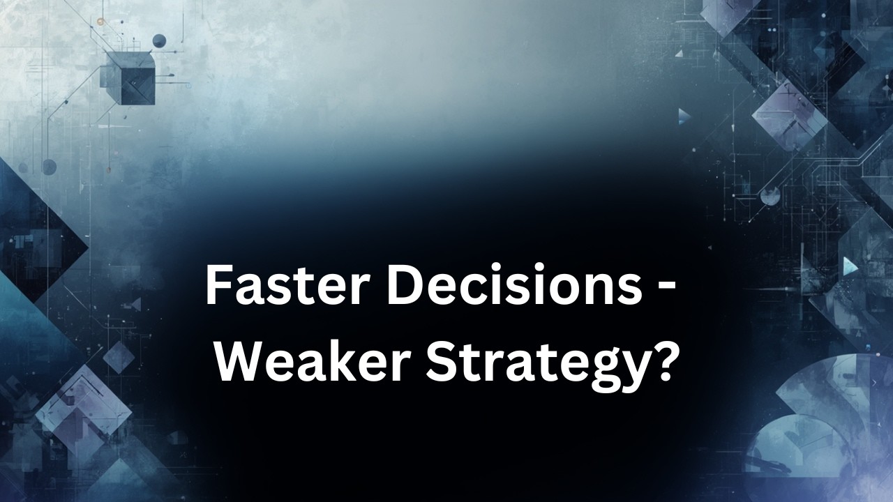 When AI Speeds Up Decisions but Slows Down Strategy