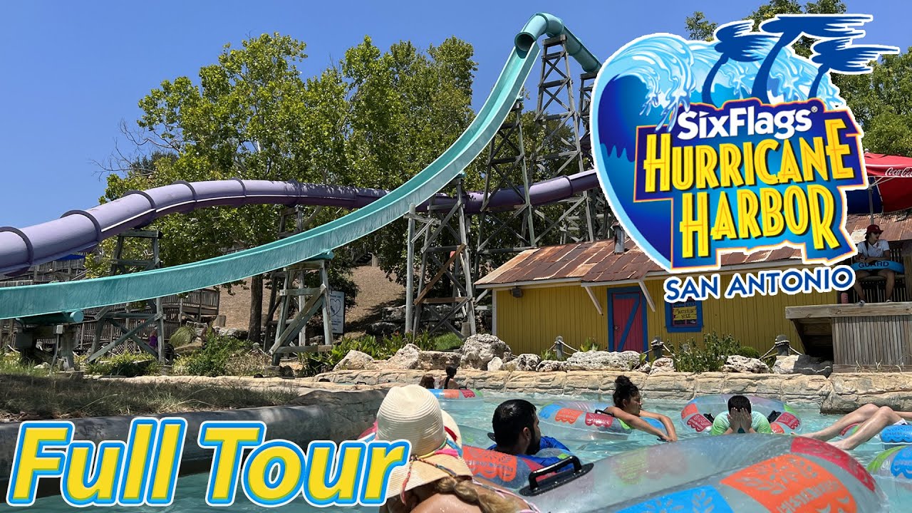 Six Flags Hurricane Harbor в Fiesta Texas | Полный тур | 2023
