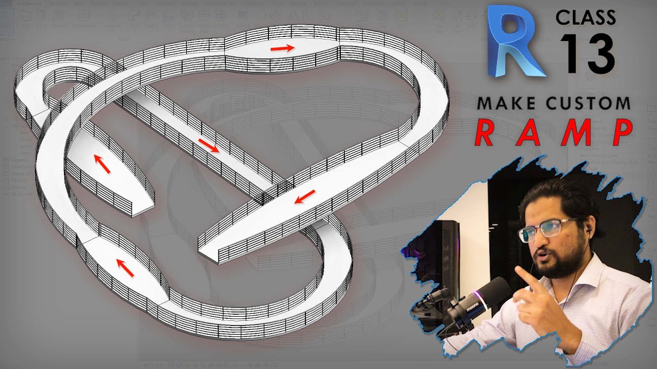 Revit Custom Ramps | Learn how to make Custom Ramps | Class 13 | Urdu / Hindi
