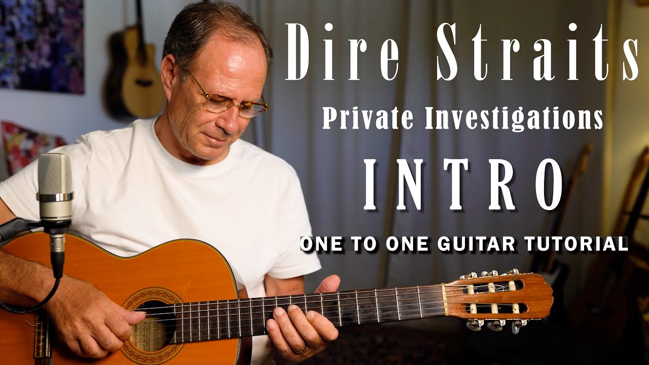 DIRE STRAITS - Private Investigations intro ( ONE TO ONE GUITAR TUTORIAL )