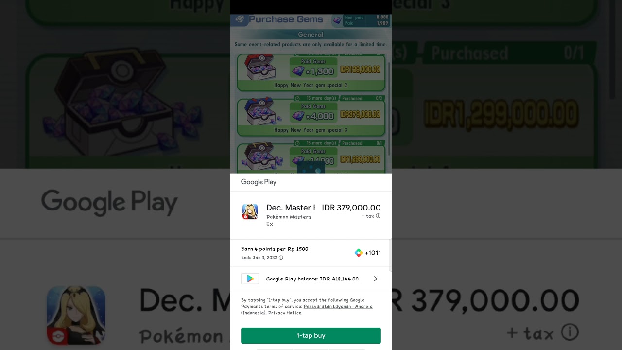 Buy paid gems for 5* Select Poke Fair Scout X25 (A)