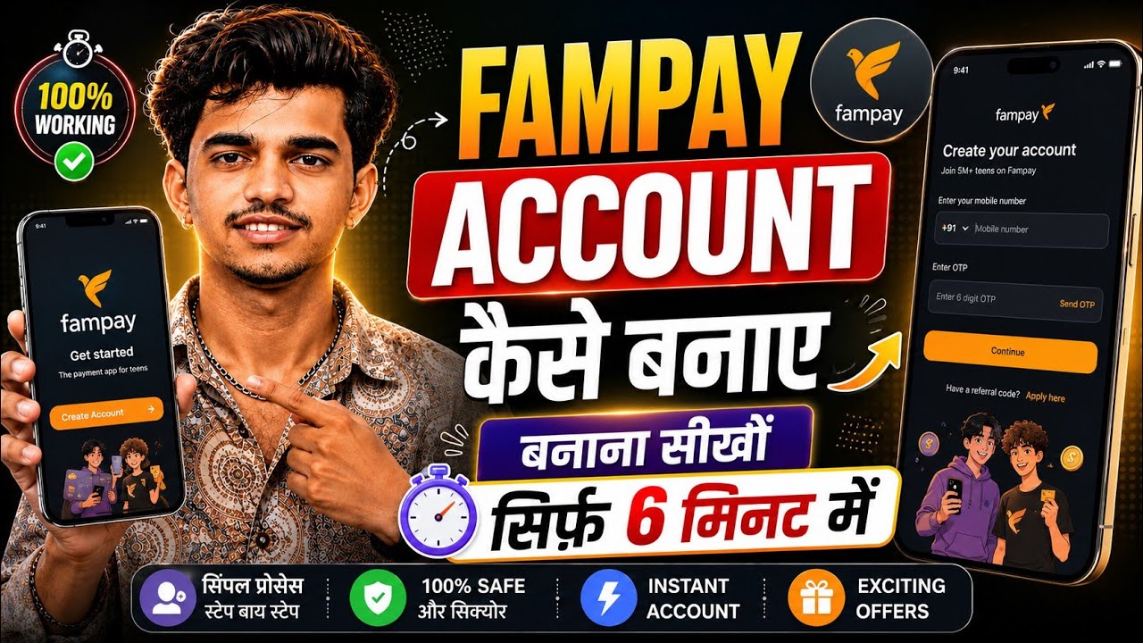 How to create a FamPay account using Aadhar card in 2024 | Create FamPay account | Make a FamPay ...