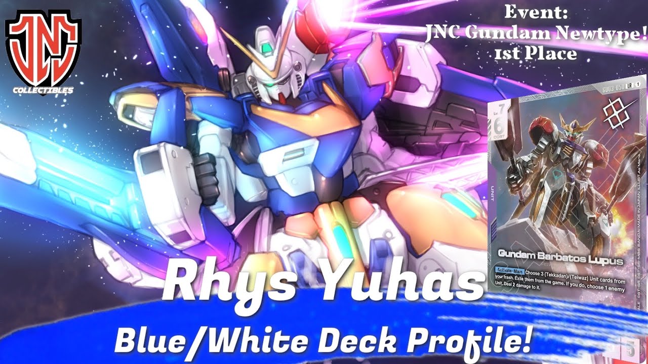 Обзор колоды за 1-е место на JNC Gundam Newtype Challenge (сине-белая)! При участии Rhys