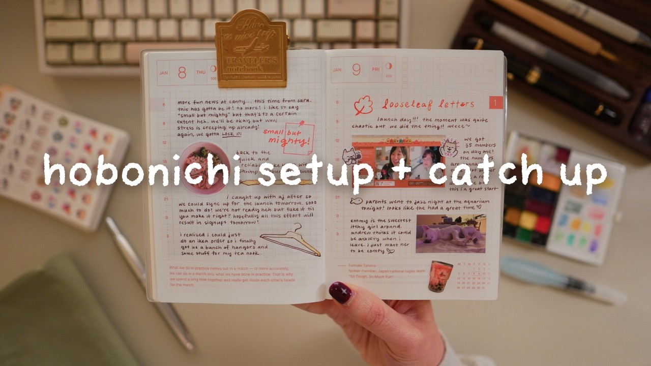 chatty hobonichi setup ✦ classiky toolbox, washi tape, ring planning