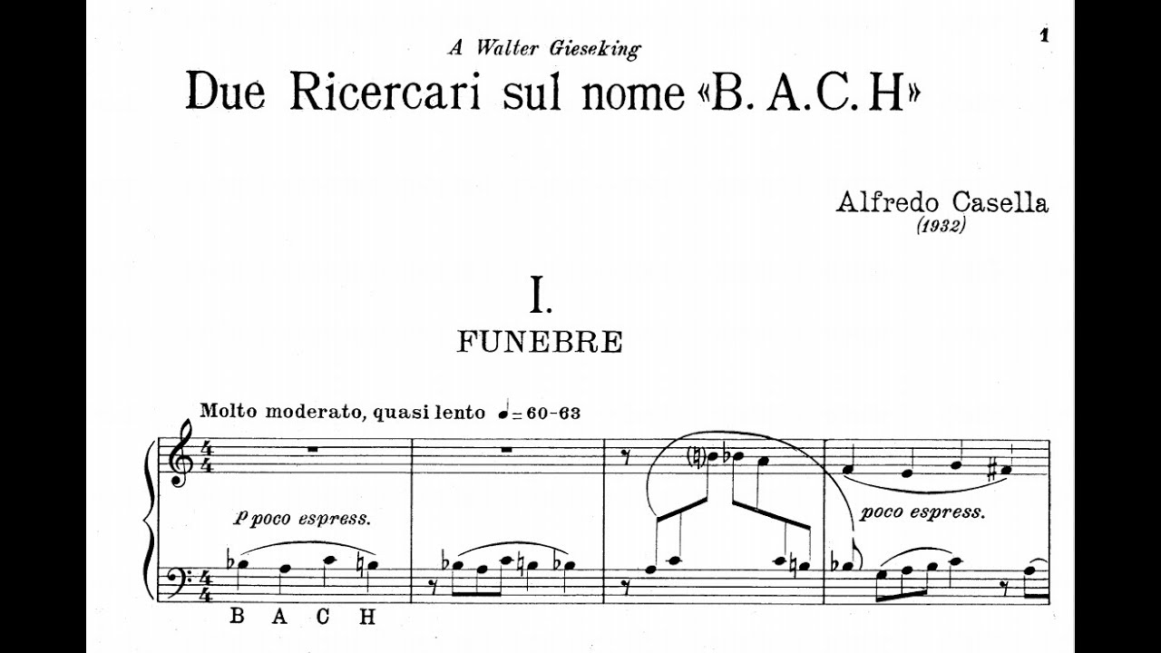 Alfredo Casella - 2 Ricercari sul nome B-A-C-H, Op.52 (d'Ambrosio)