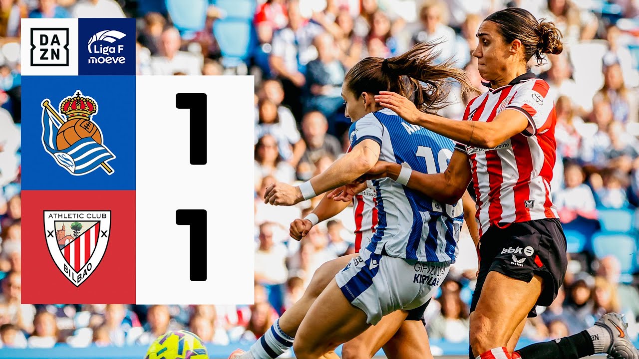 Real Sociedad vs Athletic Club (1-1) | Resumen y goles | Highlights Liga F