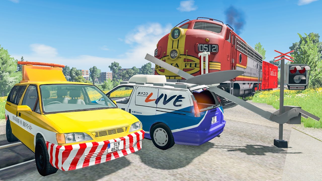 Train Accidents #24 - BeamNG DRIVE | SmashChan