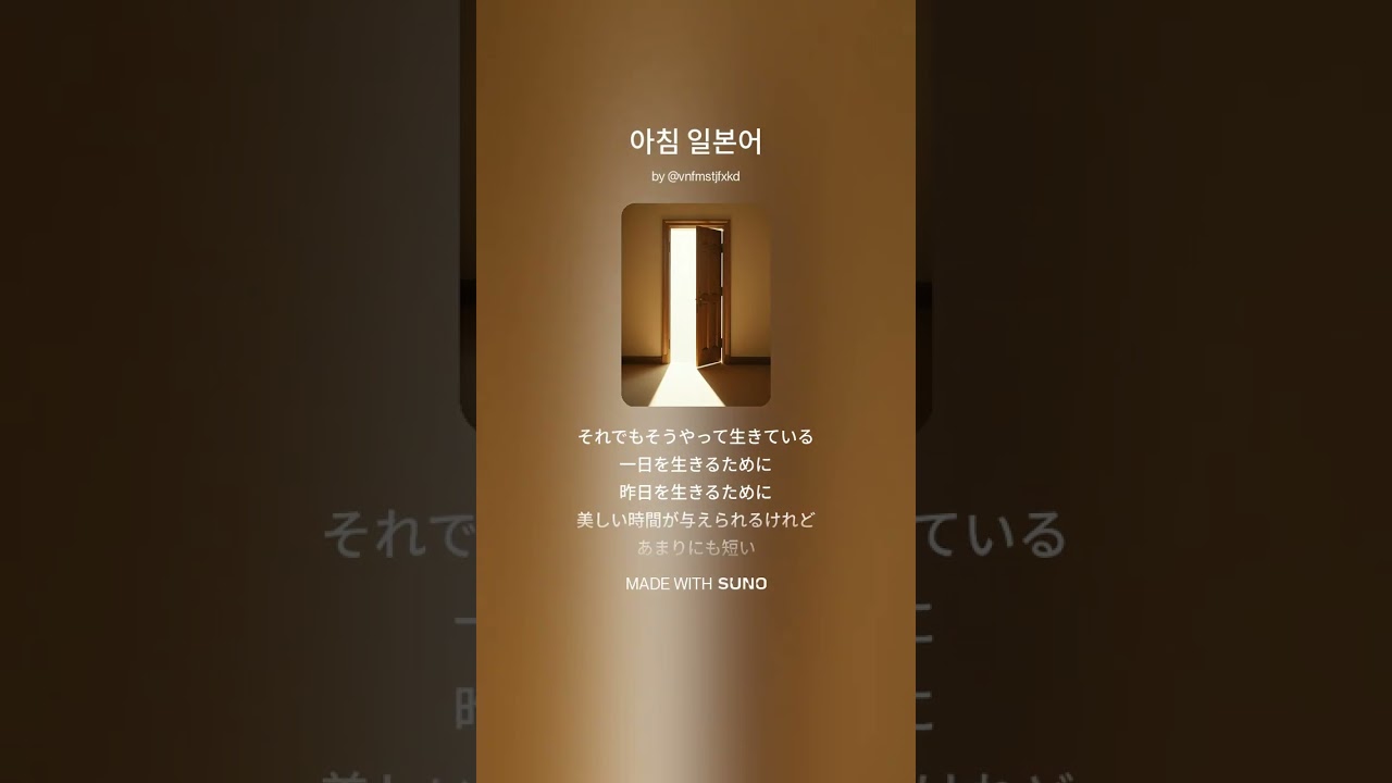 아침 일본어 2 푸른설탕 music AI