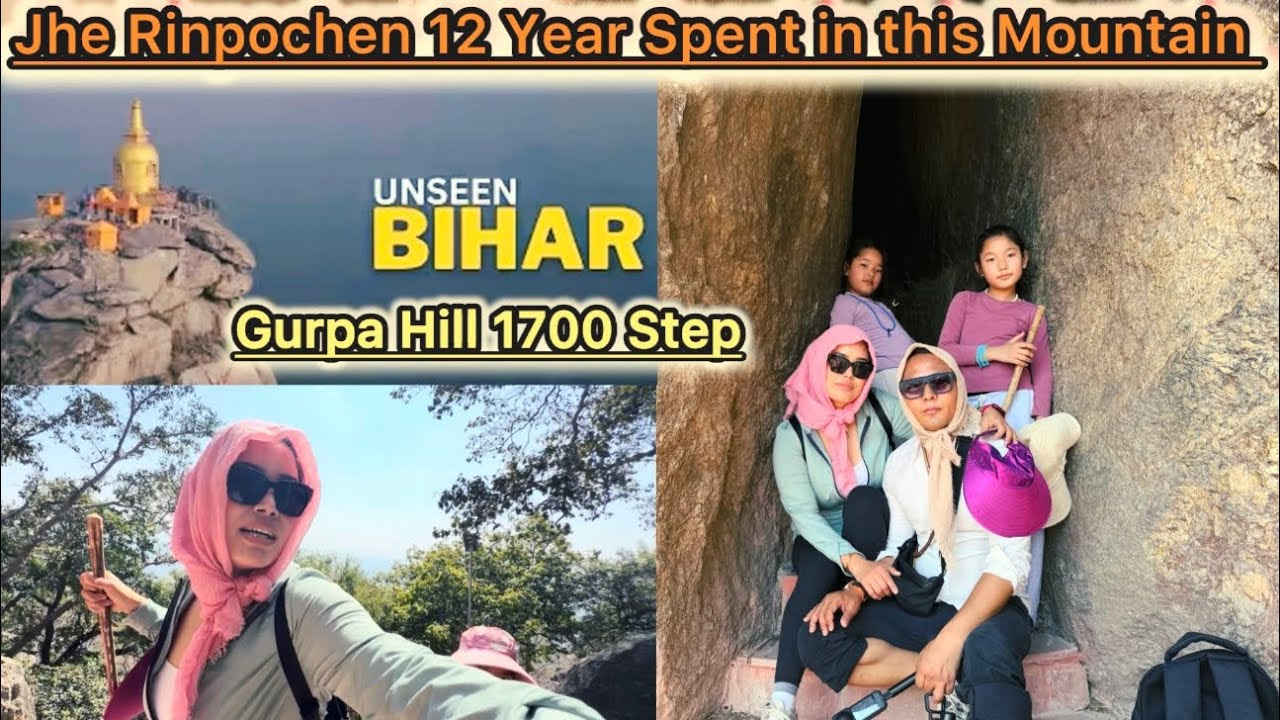 Gurpa Hill 1700 Step | Jhe Rinpochen 12 year spent in this Mountain 🏔️|#Bodh Gaya #tibetanvlogger 