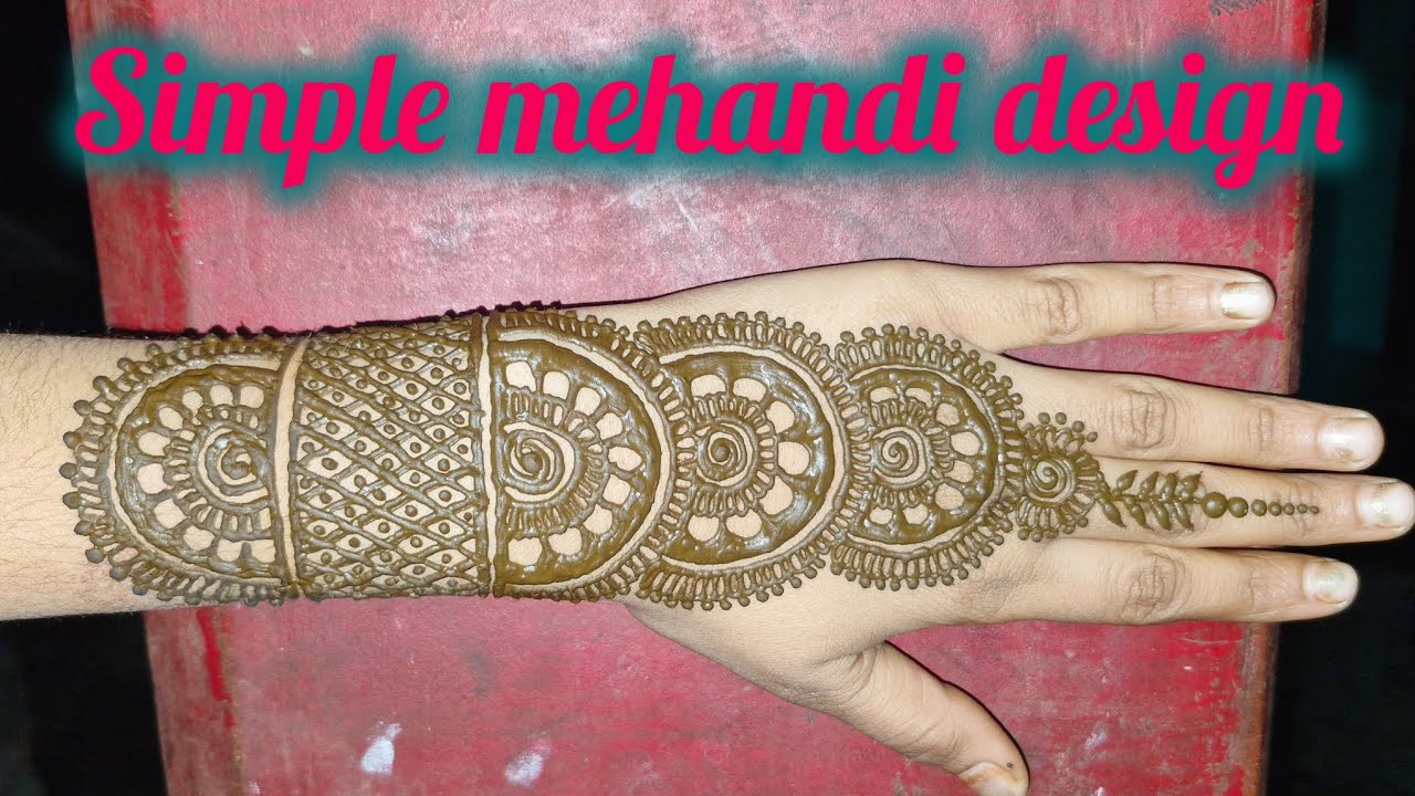 Simple mehandi design backhand | beautiful design |