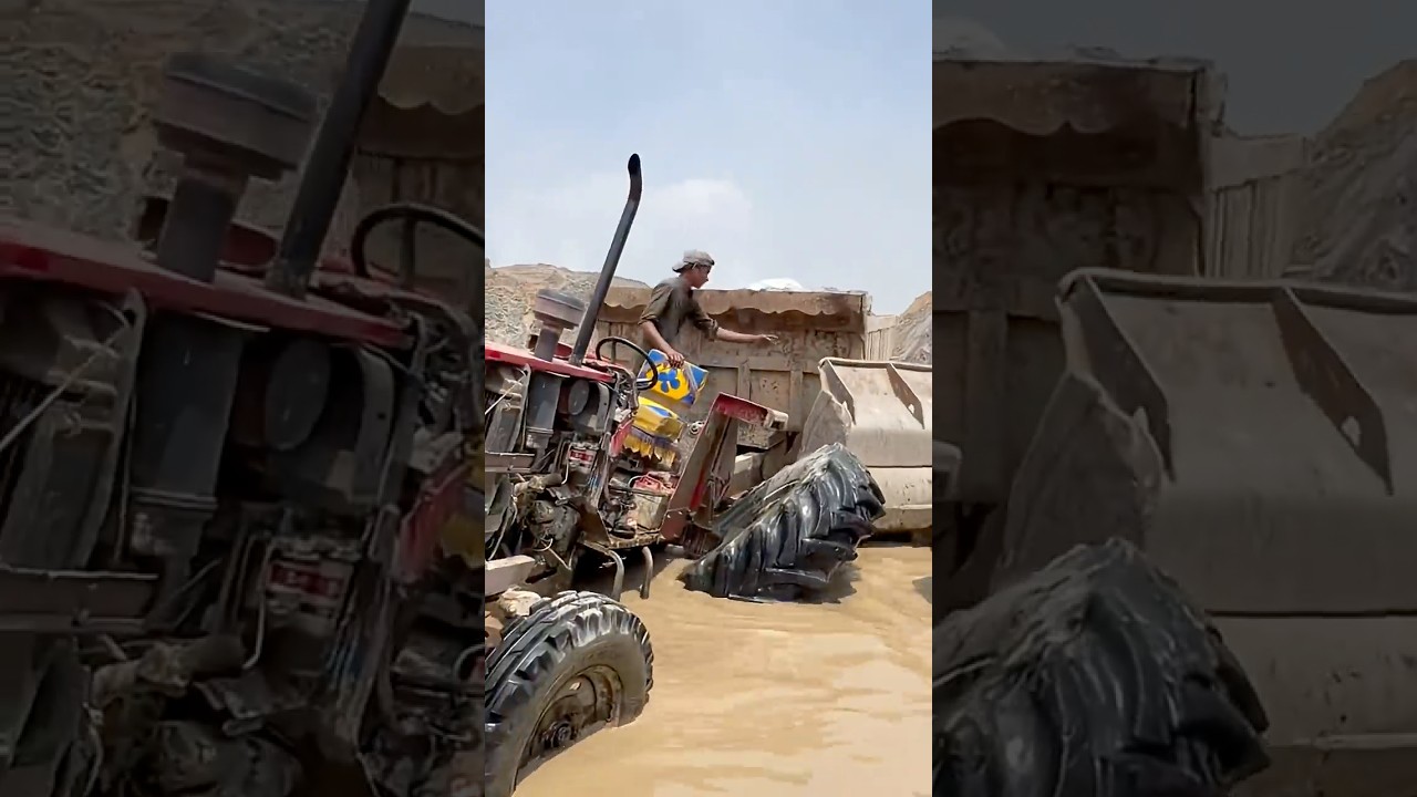 Amazing Tractor Rescue From a Deep Pond