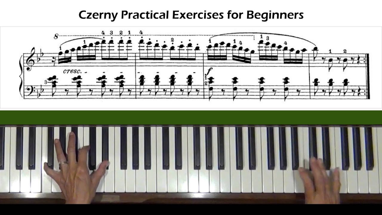 Czerny Practical Exercises for Beginners Op. 599, No. 49 Piano Tutorial