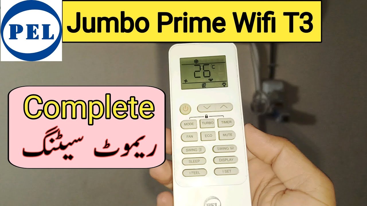 PEL Dc inverter Ac Remote Setting || Pel jumbo prime T3 full remote setting Demo