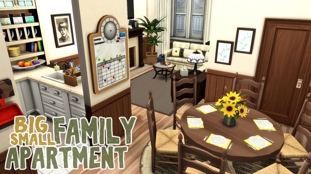 Big Family Small Apartment || The Sims 4 Apartment Renovation: Speed Build