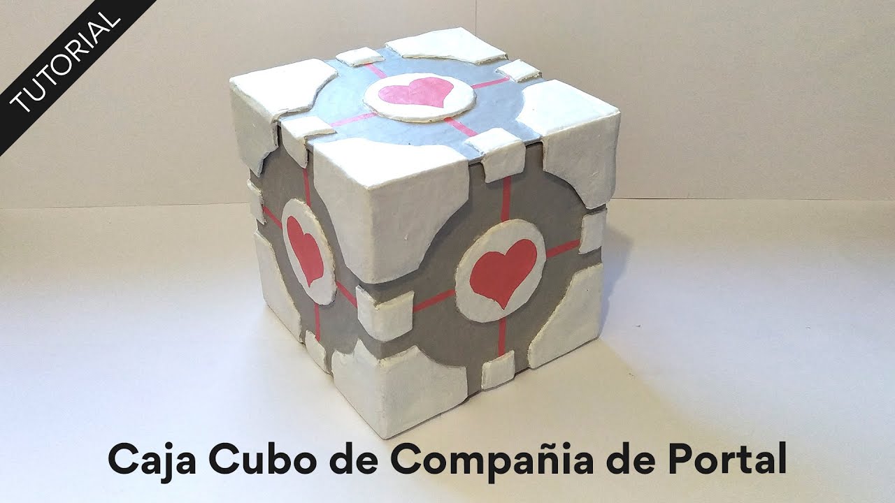 Tutorial: Caja inspirada en el Cubo de Compañía de Portal 🎮 Con cartón!♻️
