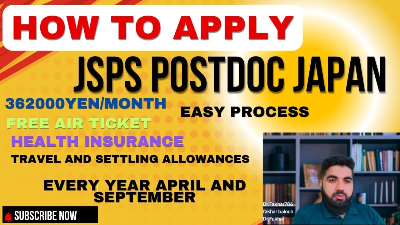How to apply for JSPS Postdoctoral Fellowship Japan | Complete Details.
