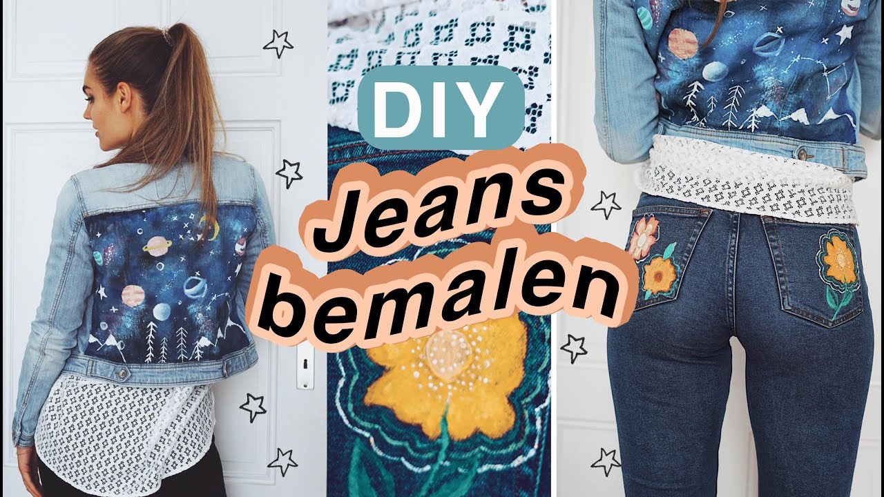 DIY Kleidung bemalen Tutorial - Pinterest Pimp My Jeans // I'mJette