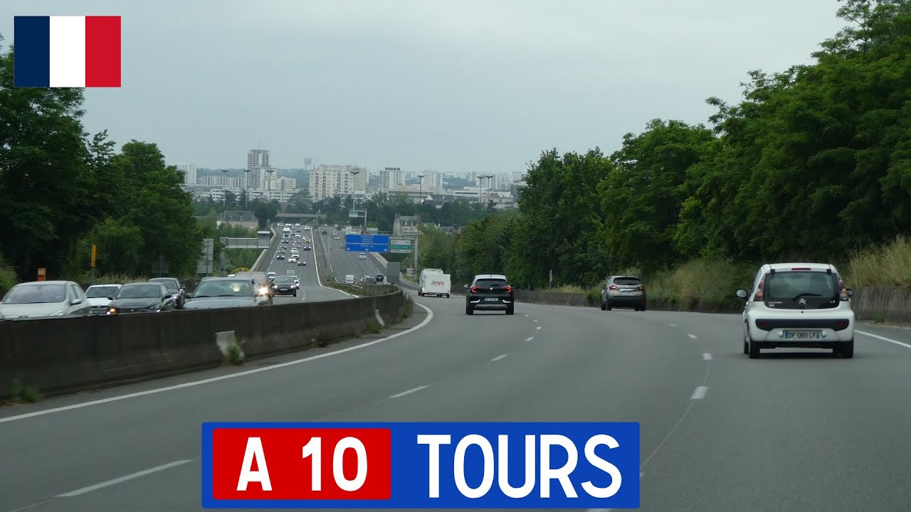 A10 through Tours in France