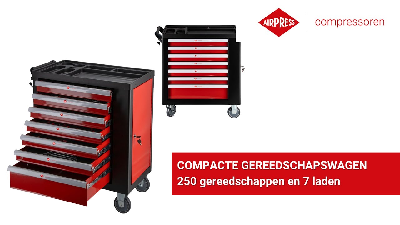 Gereedschapswagen gevuld 250 delig 7 laden - 79155