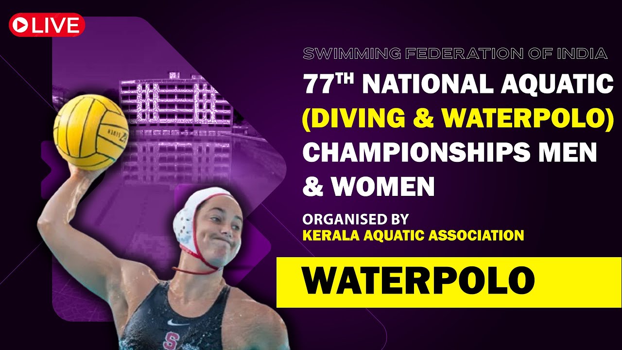 77th National Aquatic ( Diving & Water Polo) Championships Men & Women | Live | Day 1 | Water Polo
