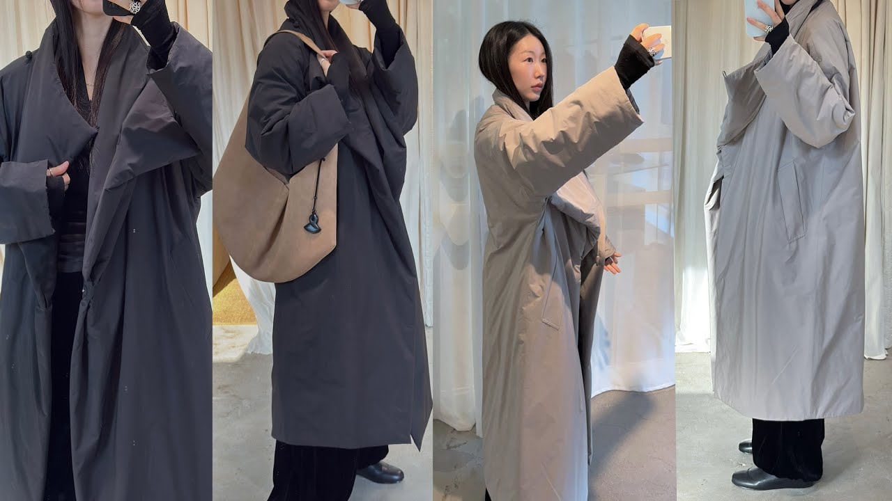아우터 추천. 코트같은 패딩. 밀린 일상도🤍패딩 코트 #문리 #휠라 #휠라언더웨어