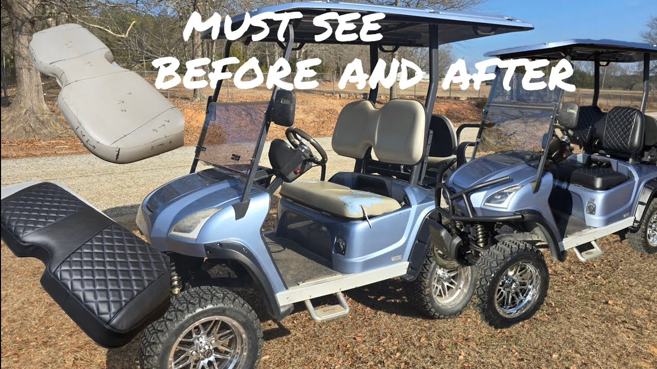 Must see Golf Cart seats and restore, Star Ev Sirius 48v Lithium @Vassmotorsports 