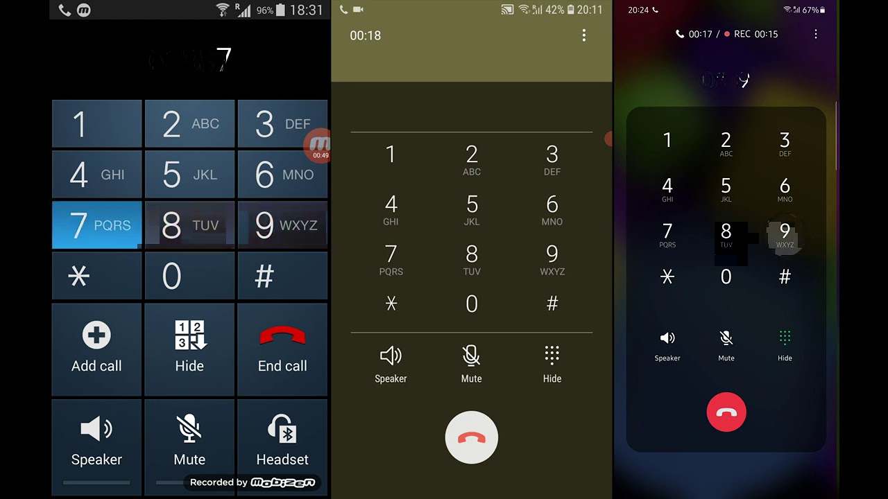 Samsung Galaxy TouchWiz vs Samsung Experience vs One UI Incoming Call