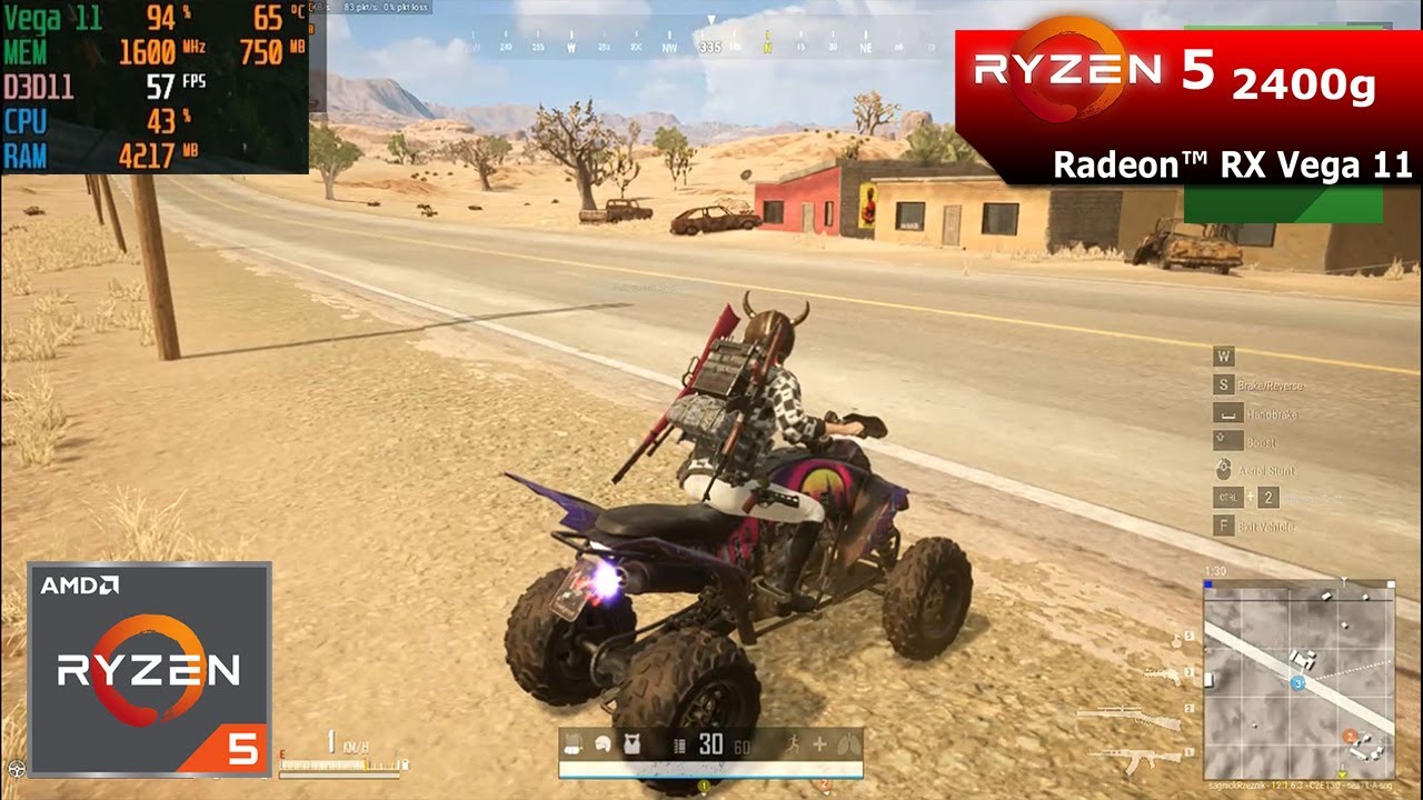 PUBG Miramar 3.0 on AMD Ryzen 5 2400g | RX Vega 11 | 2021 Benchmark Test