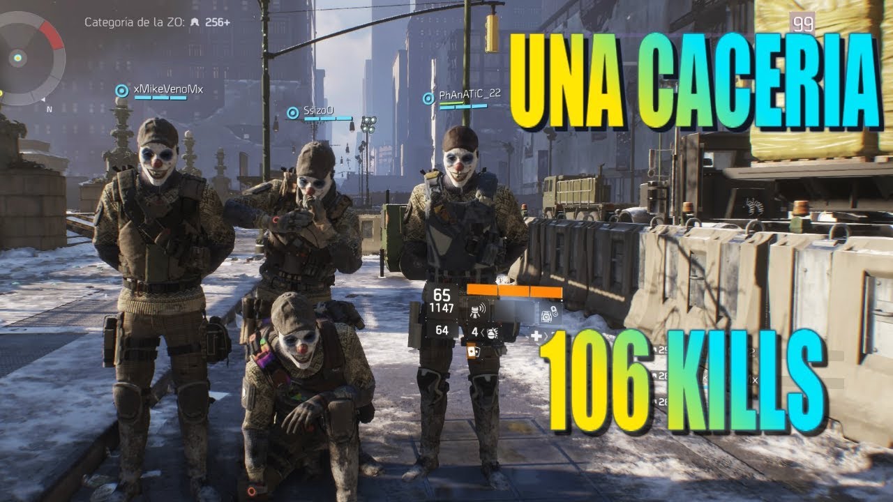 NOS HACEMOS 106 KILLS EN UNA CACERIA ~LA SQUAD~ | The Division 1.8
