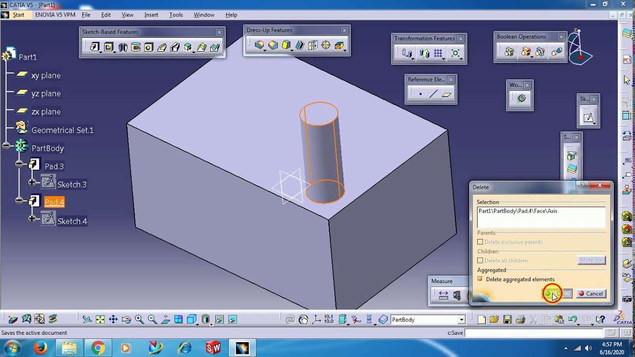 Catia V5 - Dress up tool bar - Fillet and its sub options