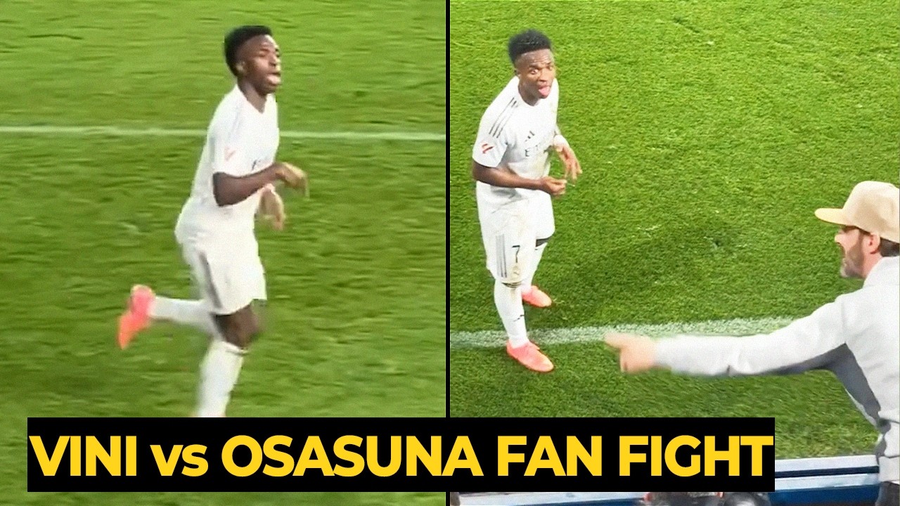 Vinicius’ reaction as Osasuna fans insulted him throughout the match